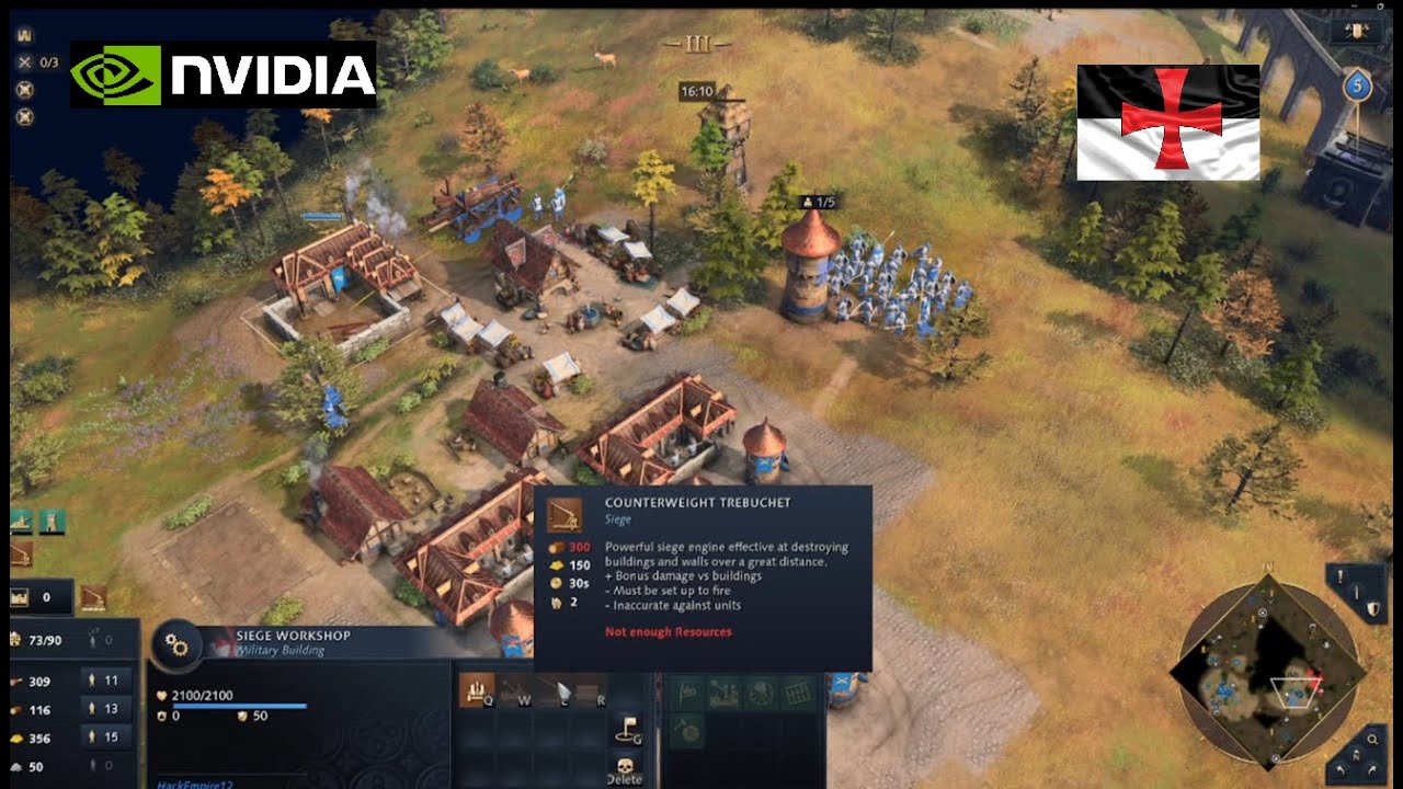 Age of Empires 4 - 1v1 Knights templar vs Byzantines Fast Win | Multiplayer Gameplay