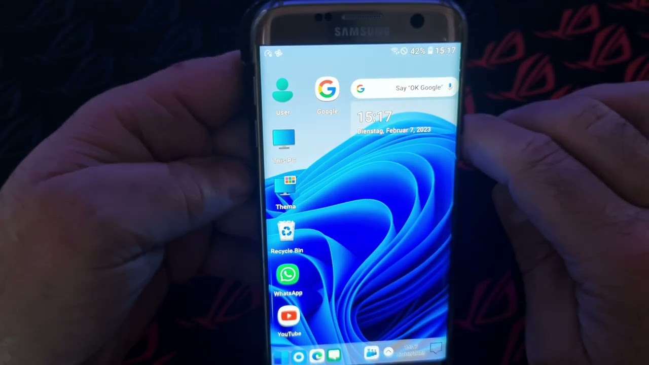 Windows 11  on android phone old cellphone samsung galaxy s7 edge