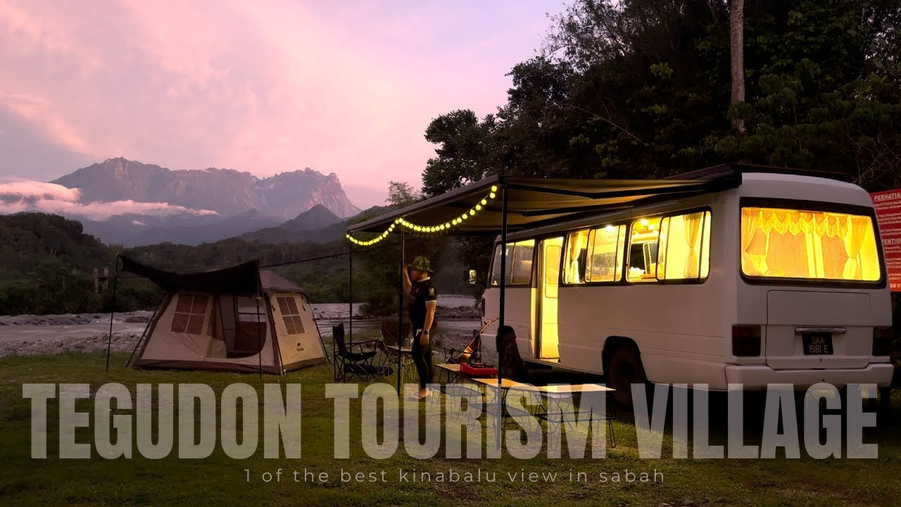 #vanlife [Ep.1] You Won't Believe This: River Camping with Stunning View of M.Kinabalu in the Rain!