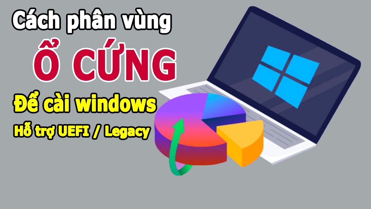 Cách phân vùng ổ cứng để cài Win theo 2 chuẩn Legacy / UEFI