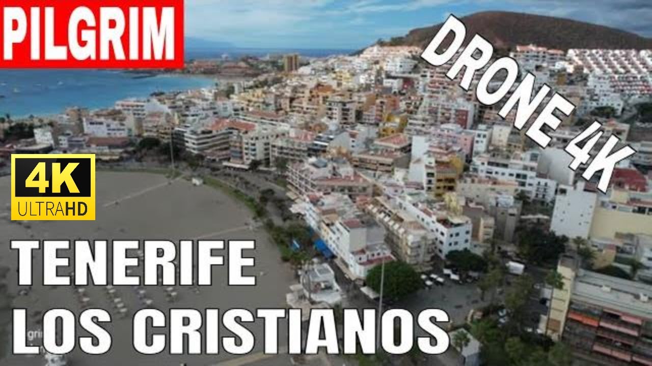 Tenerife in November: Los Cristianos. Drone. 4K. 30 fps.