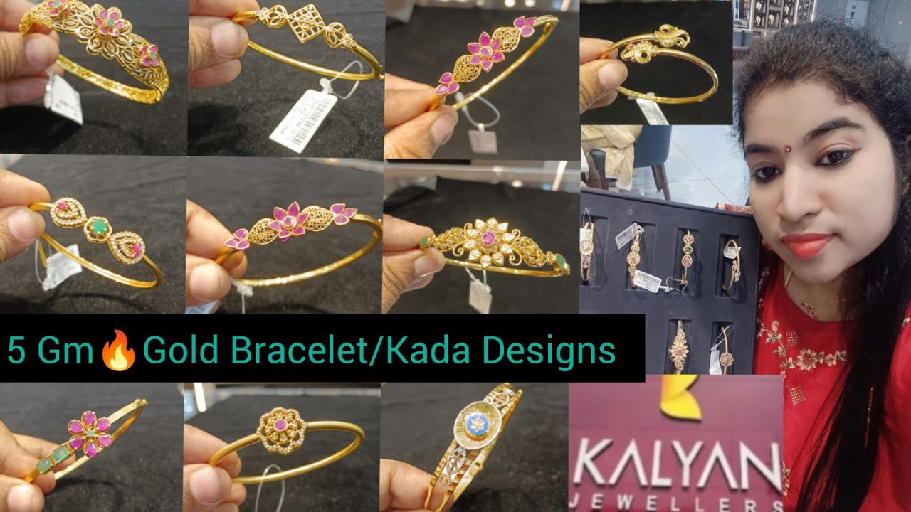 Kalyan Jewellers Latest Gold Bracelet designs Starting 5 Gm| Light weight gold kada designs/bracelet