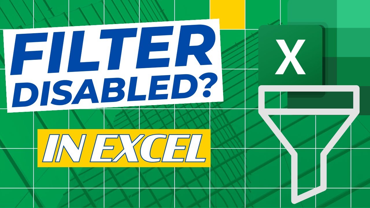 Filter Option Disabled? This Could Be the Reason!