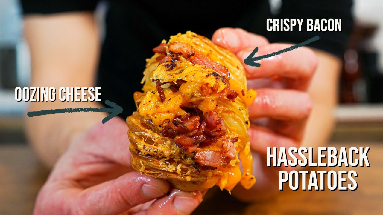 Cheese & Bacon Loaded Crispy Hassleback Potatoes | You Have To Try This Recipe