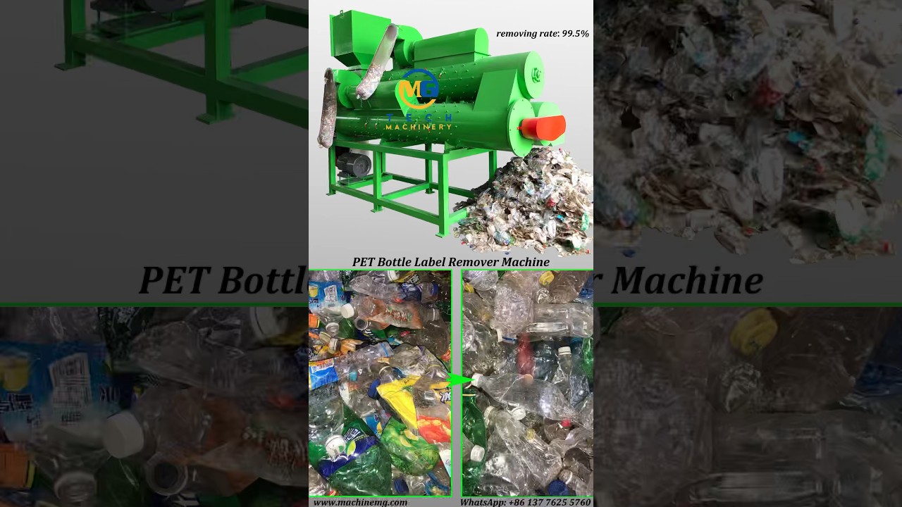 The most efficient PET bottle Label remover machine