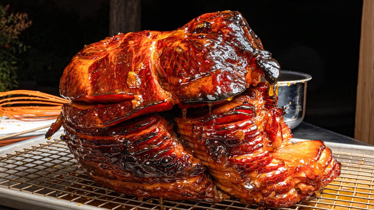Smoked Ham with Honey Apricot Glaze | Sweet Heat Holiday Ham Recipe