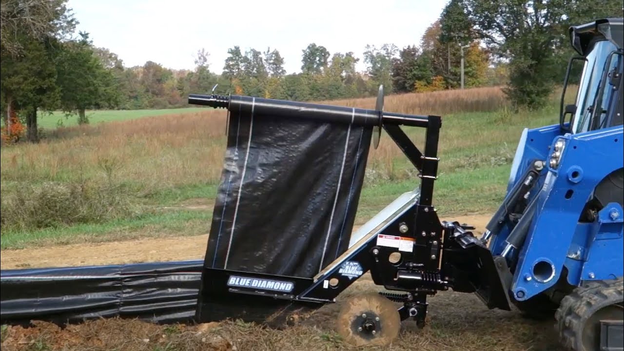 Skid Steer Silt Fence Installer by Blue Diamond