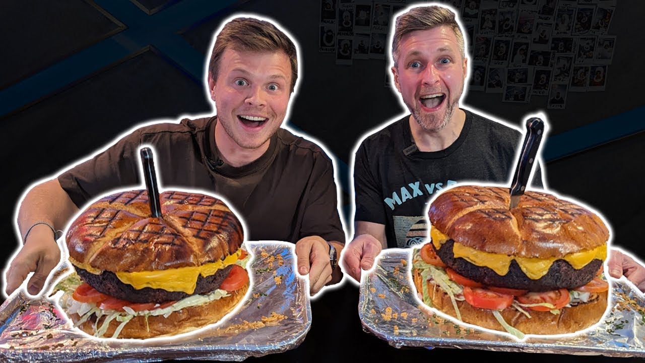 MAX & MAX VS САМЫЙ БОЛЬШОЙ БУРГЕР В ЕВРОПЕ — УБИЙЦА ЖИВОТА @maxklymenko