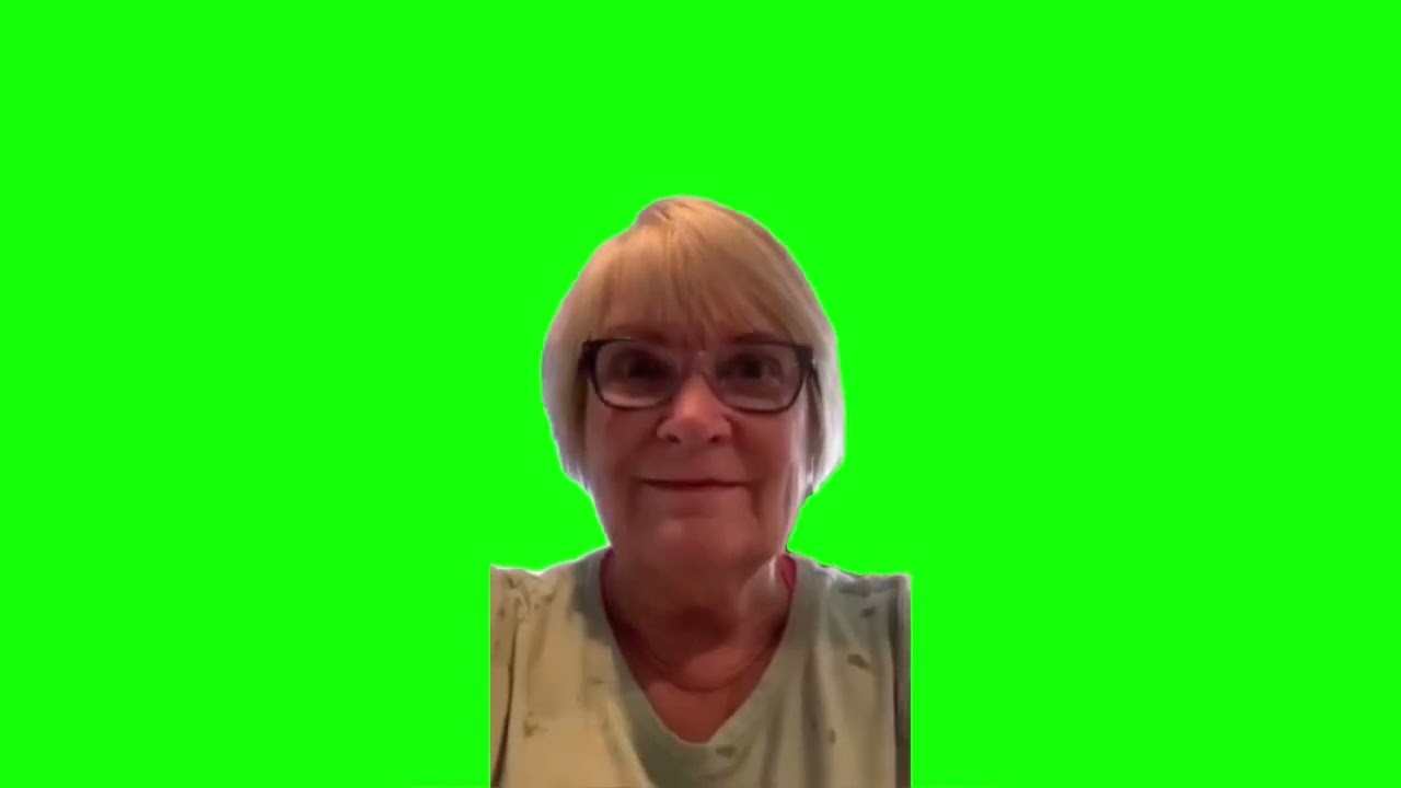 Old Lady Screaming Green Screen