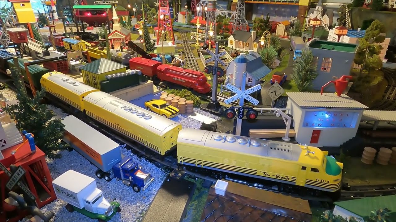 Lionel Trains 2 Service Station sets and All A Board for a all rail layout run.