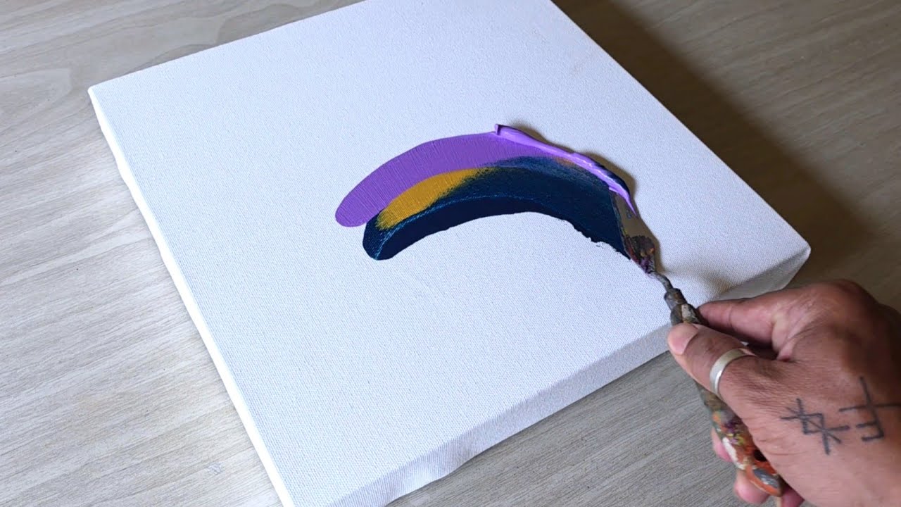 Абстрактная пейзажная живопись / Живопись мастихином / Акриловая живопись