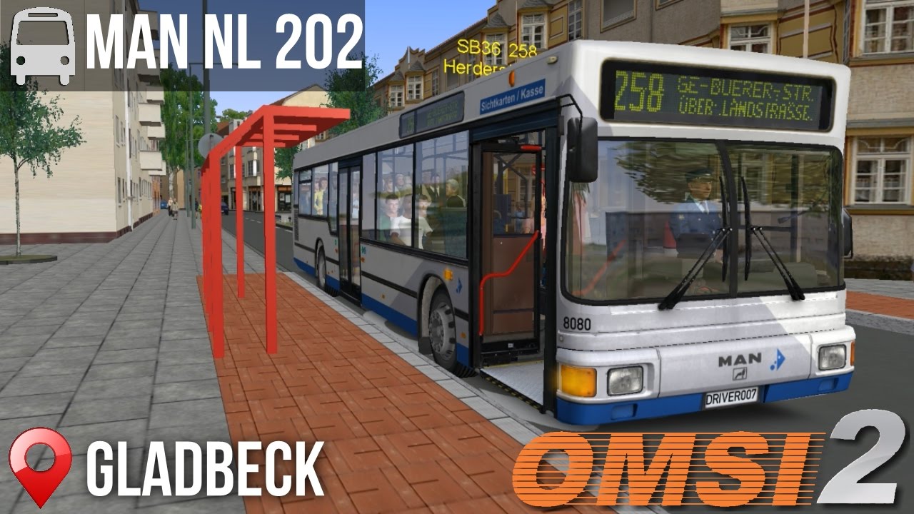 OMSI 2 - Gladbeck, Line 258, MAN NL 202 - EN92