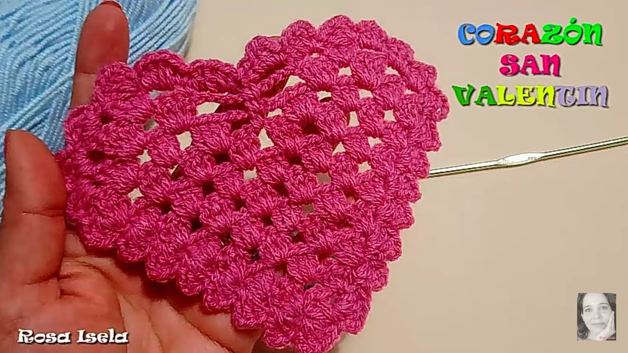 CORAZÓN TEJIDO/POSA VASO /APLICACIÓN PARA BLUSA