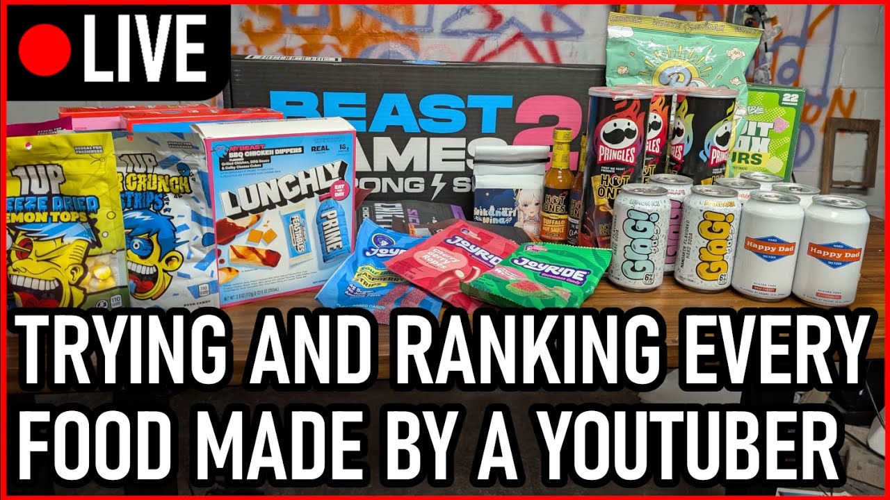 [LIVE] Trying and Ranking every YOUTUBER and INFLUENCER Food and Drink