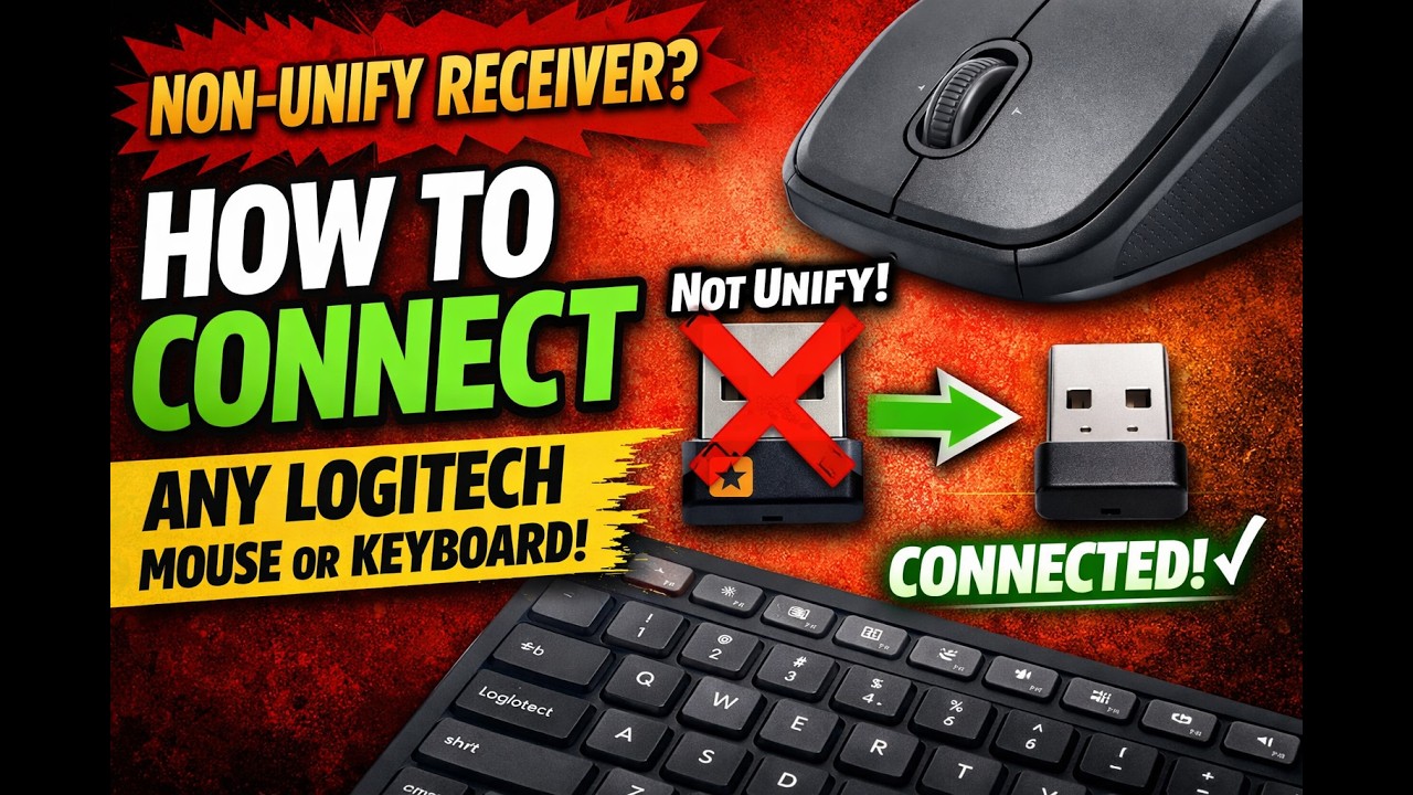 Как подключить USB-приемник Logitech Non-Unifying к мыши или клавиатуре