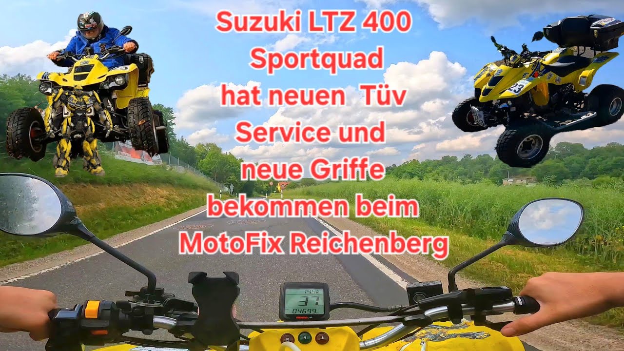 Suzuki LTZ 400 Sportquad hat neuen Tüv Service  und neue Griffe bekommen beim MotoFix Reichenberg