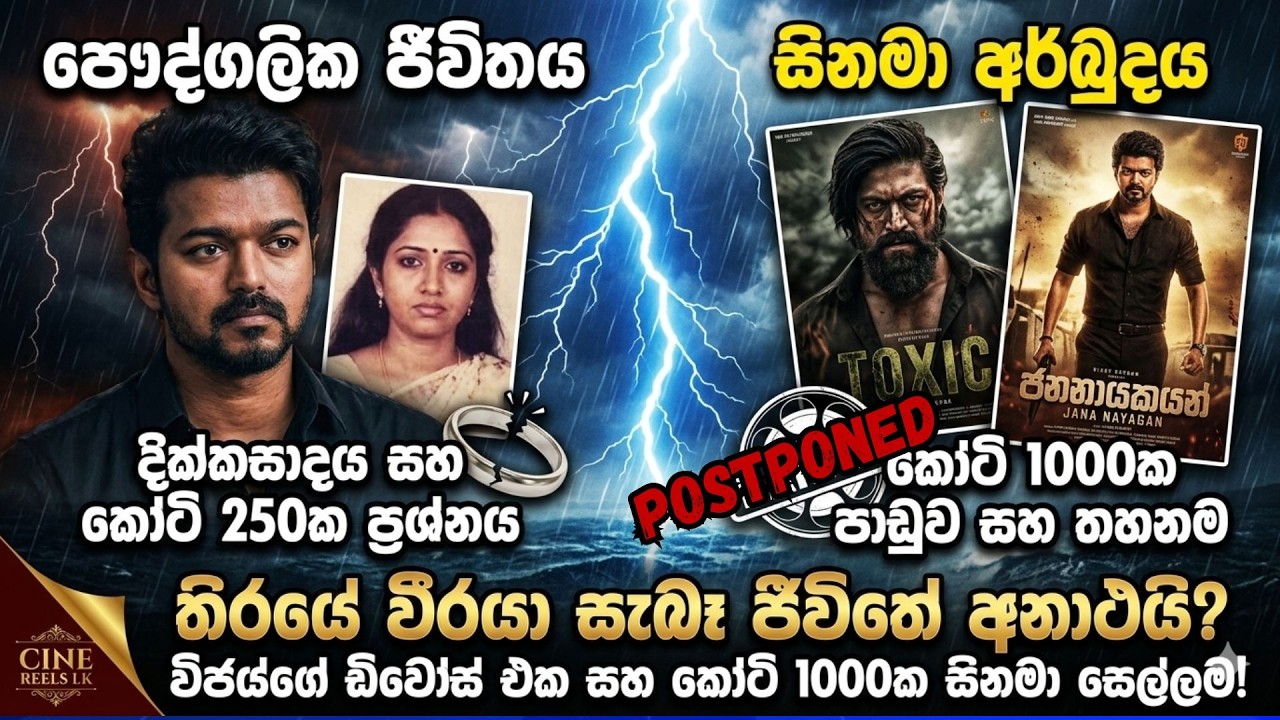 විජේගේ ඩිවෝස් එකේ ඇත්තම කතාව! 😱 Jana Nayagan තහනම්? | Vijay Divorce & Toxic Movie Update #vijay