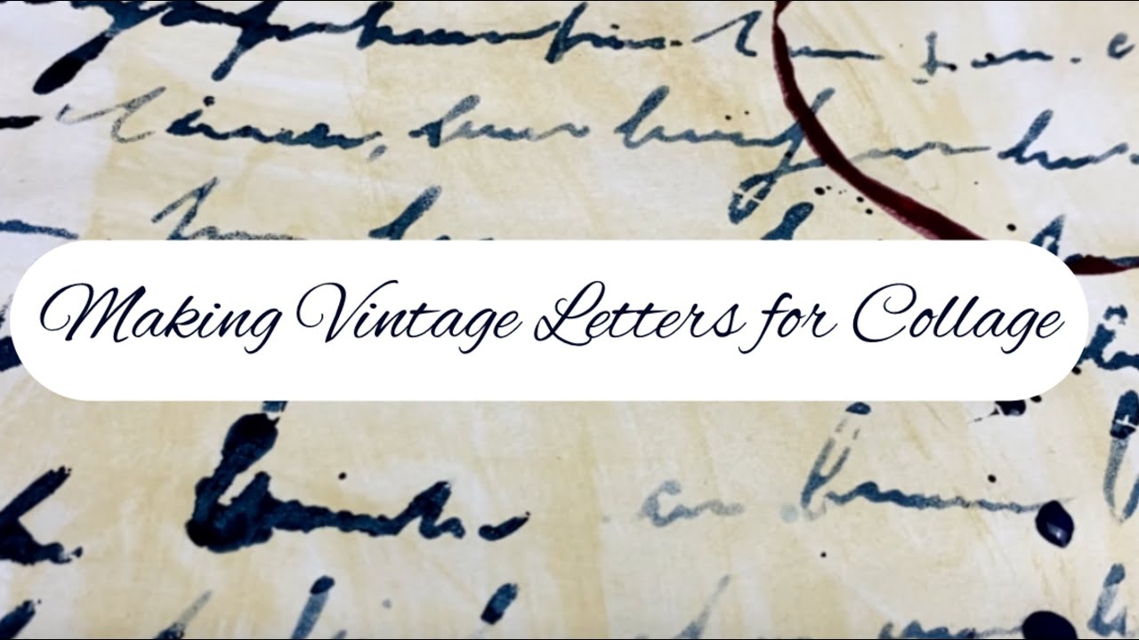 EASY COLLAGE - BEAUTIFUL! VINTAGE LETTERS for COLLAGE or CARDS and a funny story! #diyart #collage