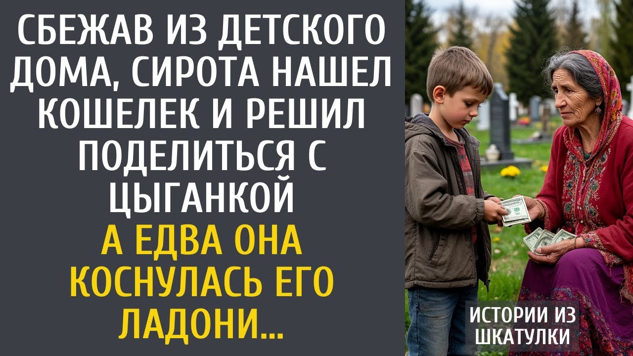 Сбежав из детдома, сирота нашел кошелек и решил поделиться с цыганкой… А едва она коснулась его руки