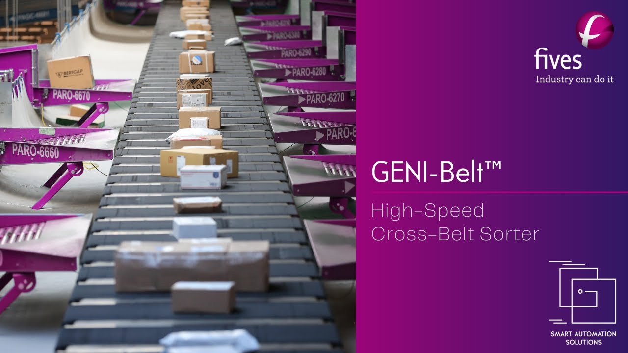 [Intralogistics] GENI-Belt™ High-Speed Cross-Belt Sorter