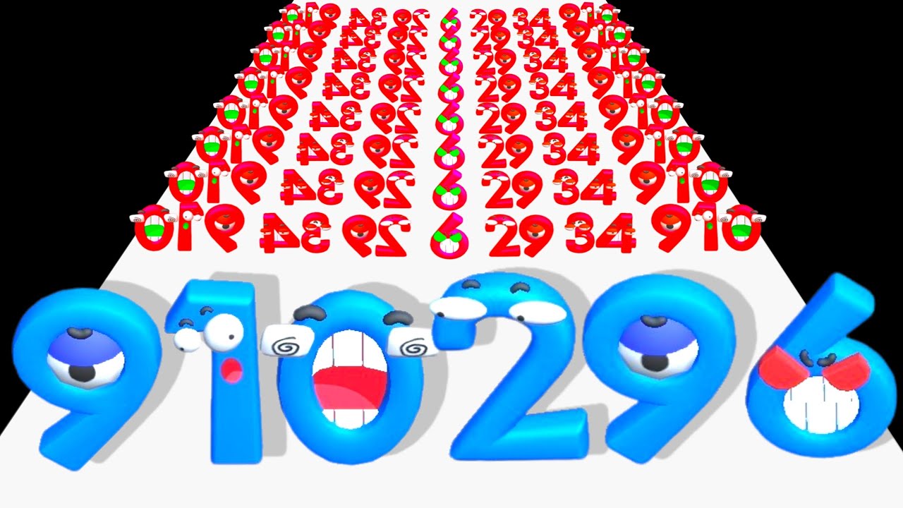 NUMBER MASTER RUN vs. LAYER MAN RUN | Level Up Satisfying Android iOS Gameplay (MERGE NUMBERS)
