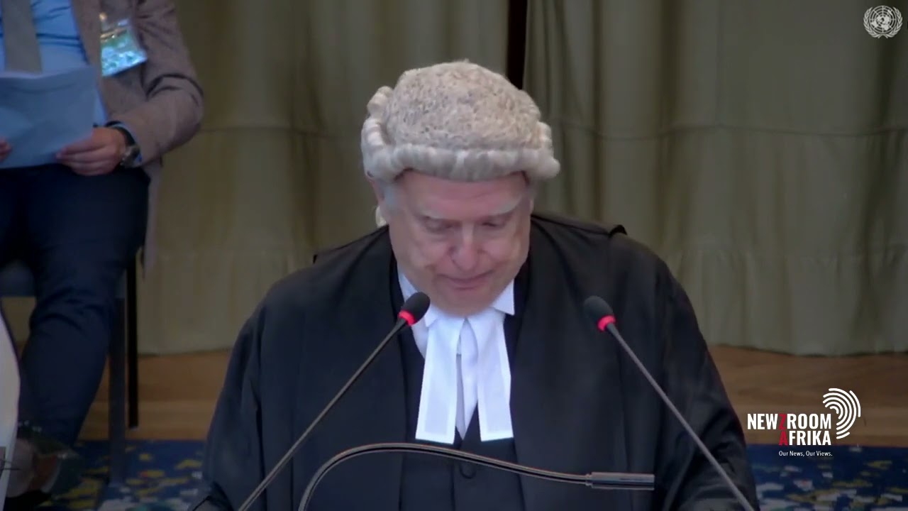 Prof. Vaughan Lowe presents SA's case at the ICJ