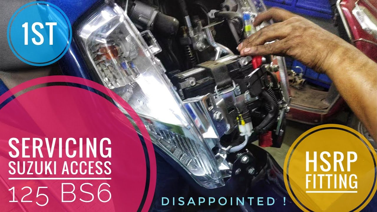 SUZUKI ACCESS 125 BS6 | SERVICING & Number plate fitting in suzuki access 125