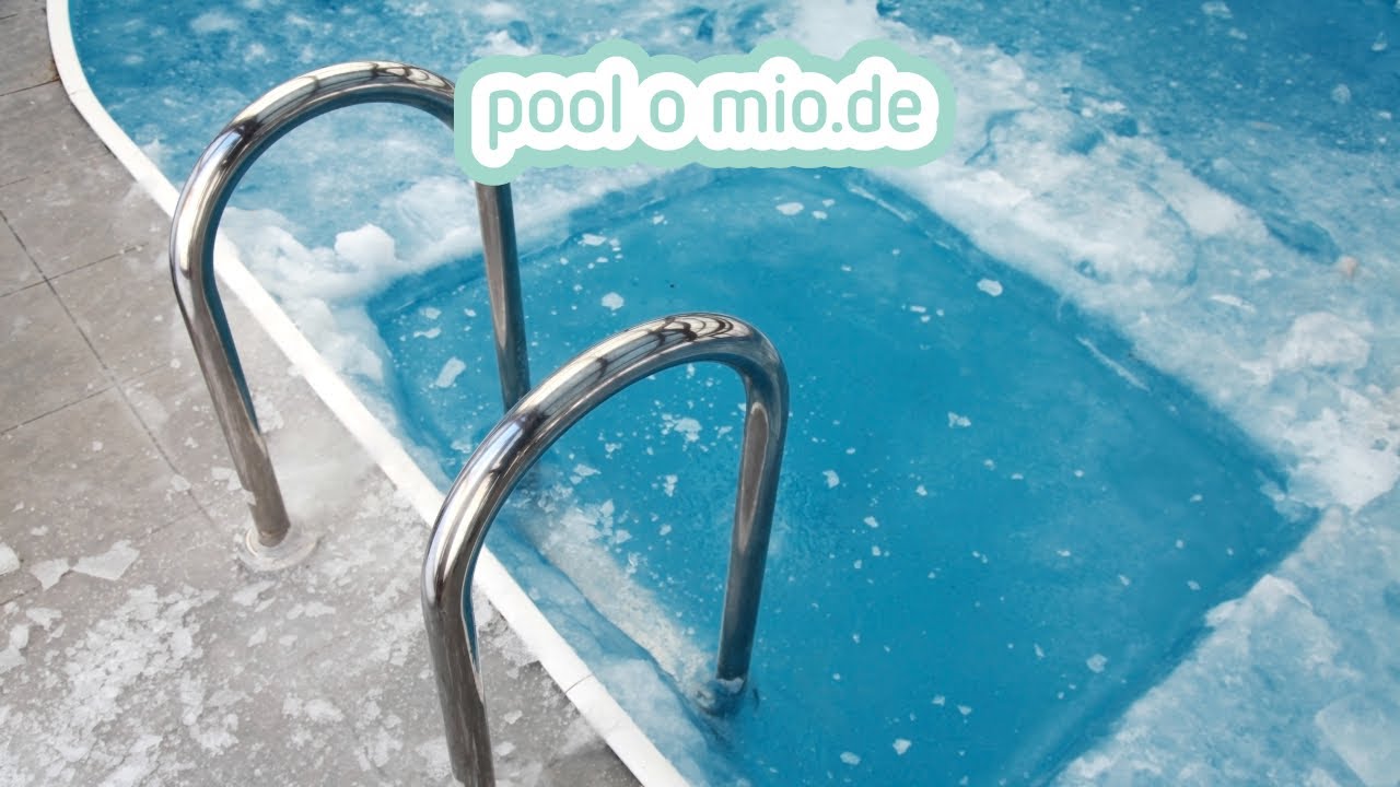 Einbau-Pool frostsicher überwintern: Eisdruckkissen, Winterplane, Wintermittel, Winterstopfen & Co.