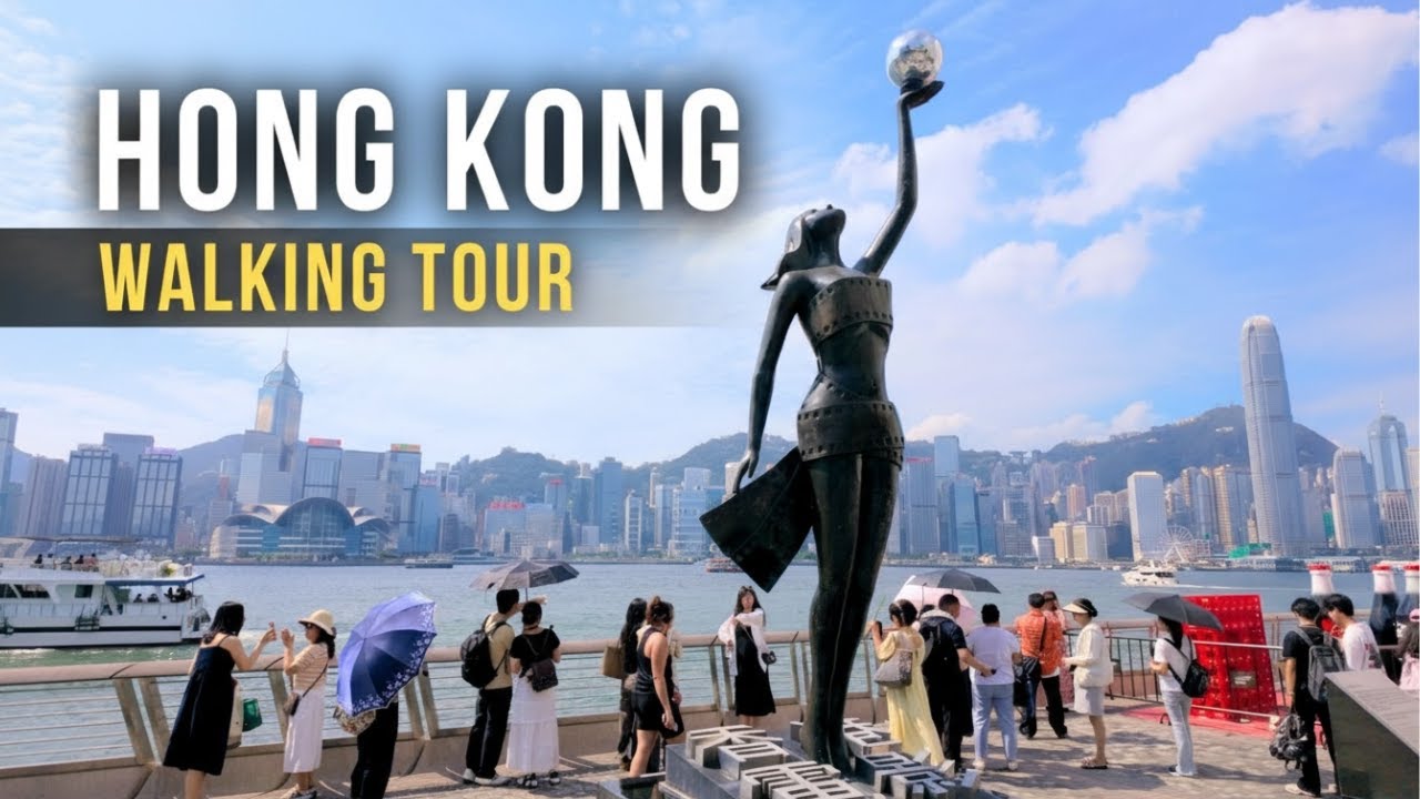 Hong Kong | Busy Streets, Markets & Skyline | 4K Walking Tour