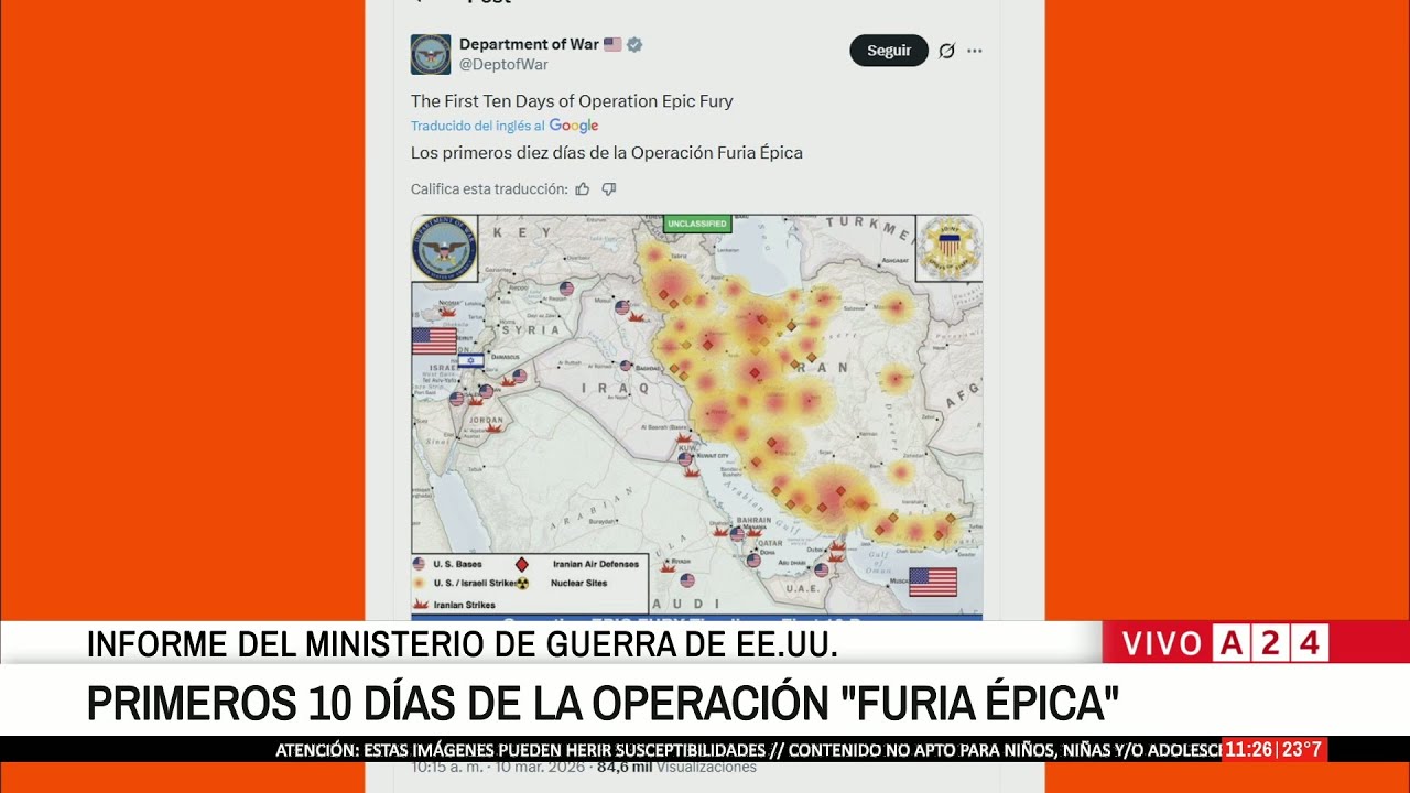 📢 INFORME DEL MINISTERIO DE GUERRA DE EE.UU. EN LOS PRIMEROS 10 DÍAS DE LA OPERACIÓN 