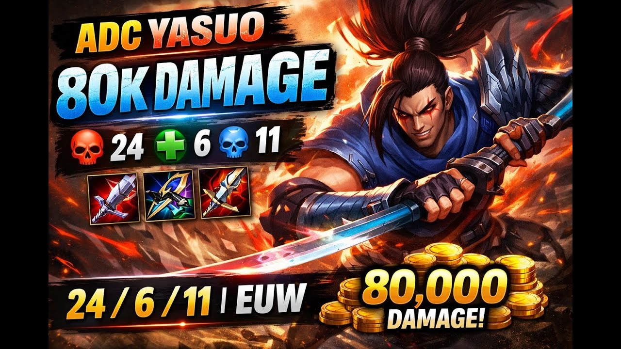 This Isn’t an ADC… It’s Yasuo | 80K Damage EUW