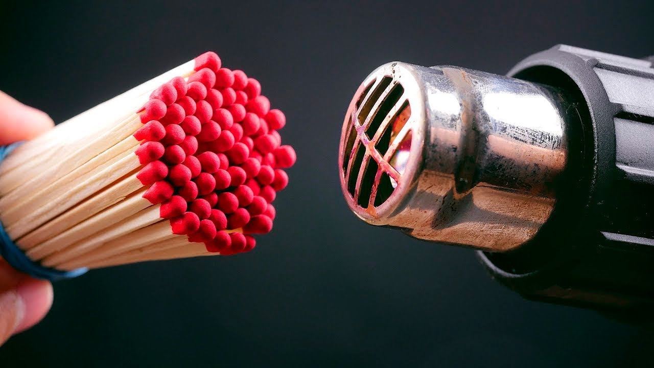 HEAT GUN vs MATCHES | 10 Incredible Experiments