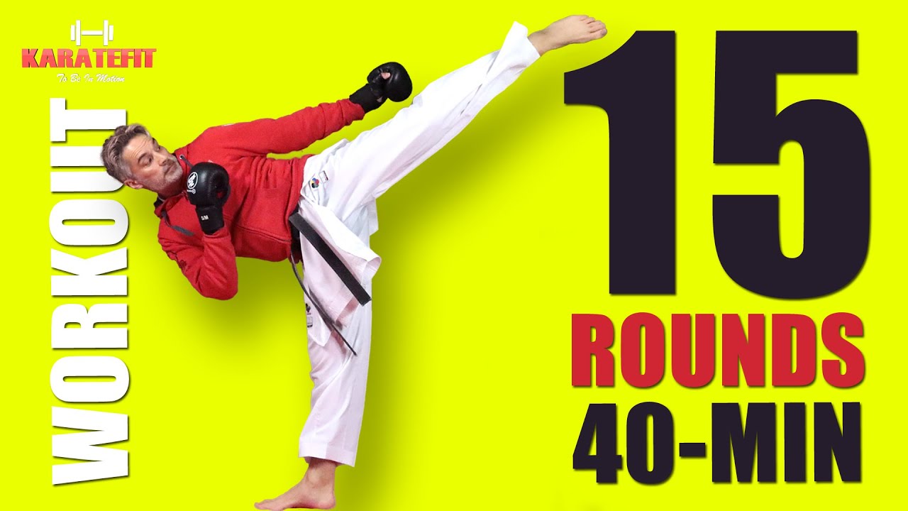 40 MIN KARATE KUMITE WORKOUT - Full TABATA Training for 15 Rounds