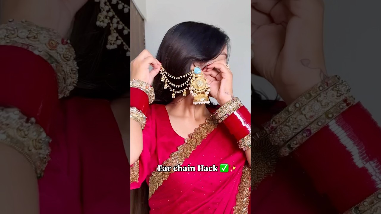Ear Chain Hack 🔥✅ #hairhacks #hairstyle #viralshorts #trendingshorts #hair #ytshorts