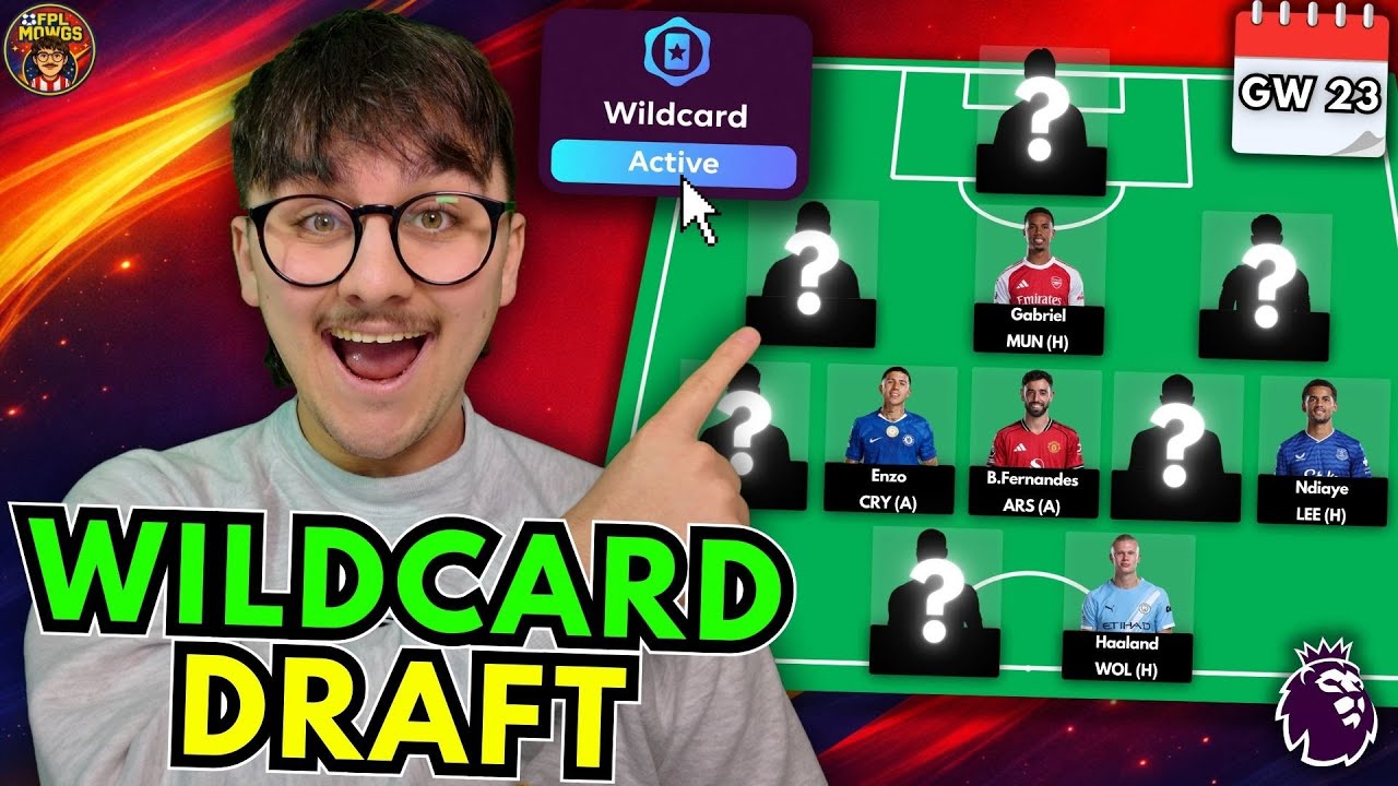 FPL GW 23 WILDCARD TEAM🔥| BEST DRAFT FOR FIXTURES & DOUBLES?👀 | FPL 2025/26 Tips