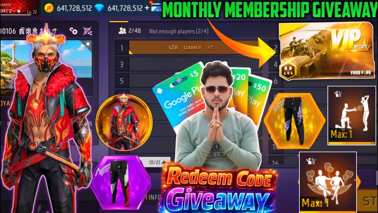FIRE LIVE REDEEM CODE GIVEAWAY💎 | FREE FIRE LIVE  DIAMOND GIVEAWAY | FREE FIRE LIVE 18 FEBRUARY
