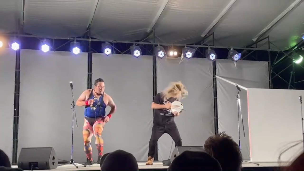 タンバリン奏者としての夢を1つ叶えました　タンバリンマスターGONZO &times; ガチタンバリン奏者大石竜輔によるペガサス幻想#川口たたら祭り　#pegasusfantasy #ゴンゾー