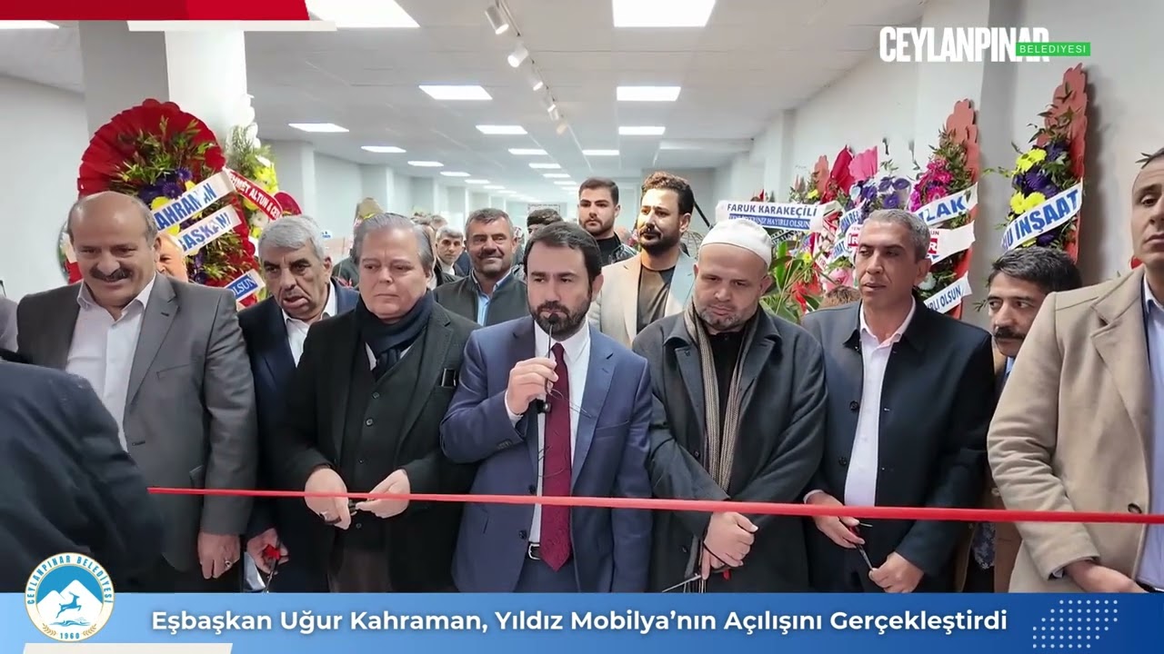Ceylanpınar Belediye Eşbaşkanı Uğur Kahraman, Yıldız Mobilya’nın Açılışını Gerçekleştirdi