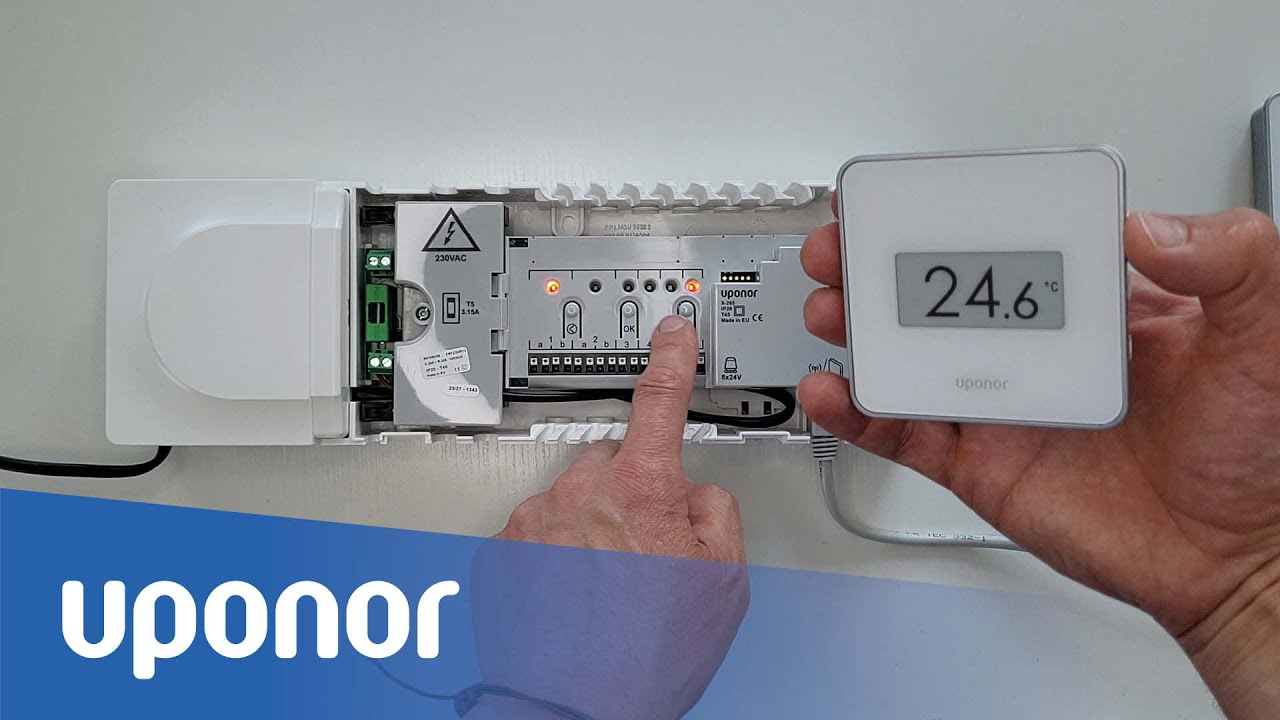Uponor Smatrix Pulse - Termostato priregistravimas prie 2 kanalų