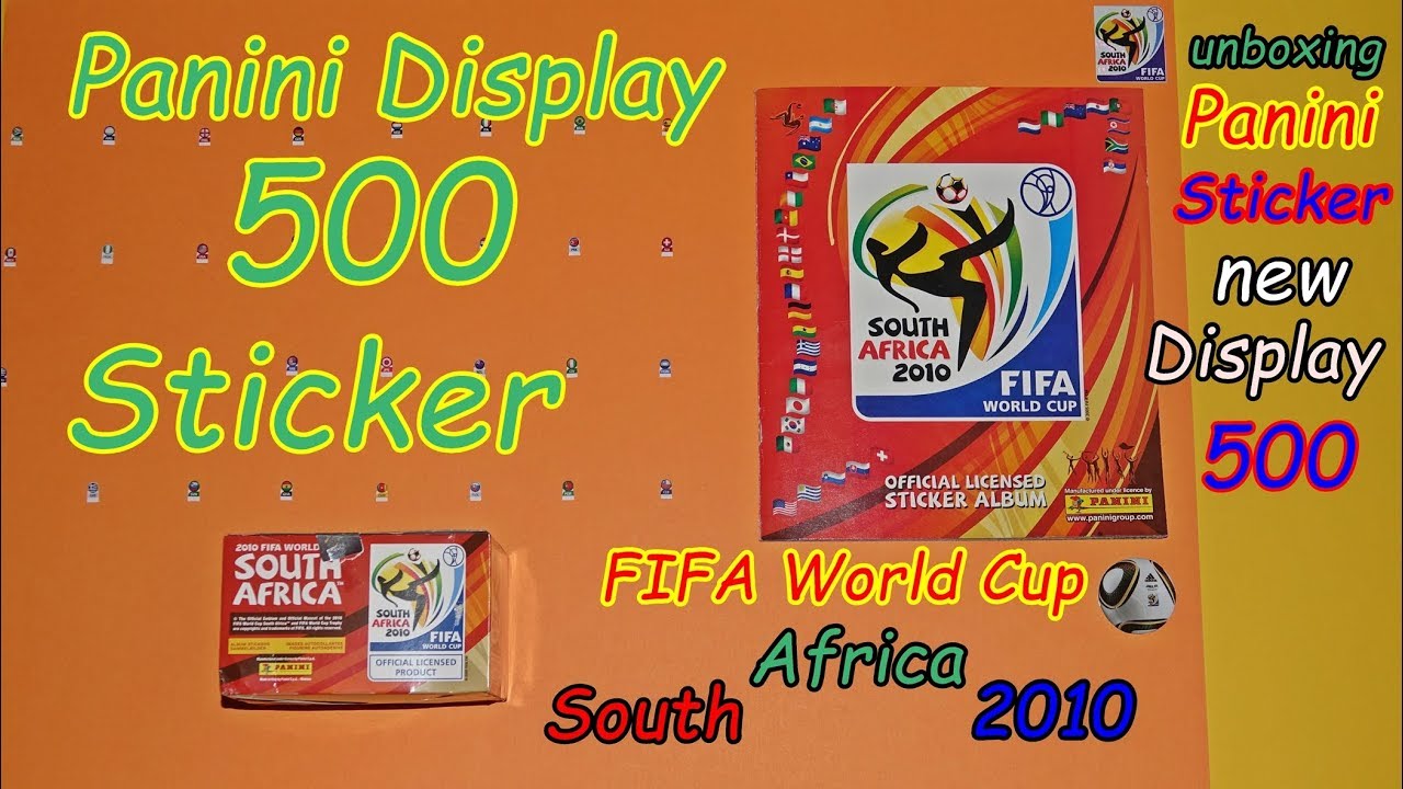 Panini Sticker Album Fifa World Cup 2010 Display unboxing 500 stickers