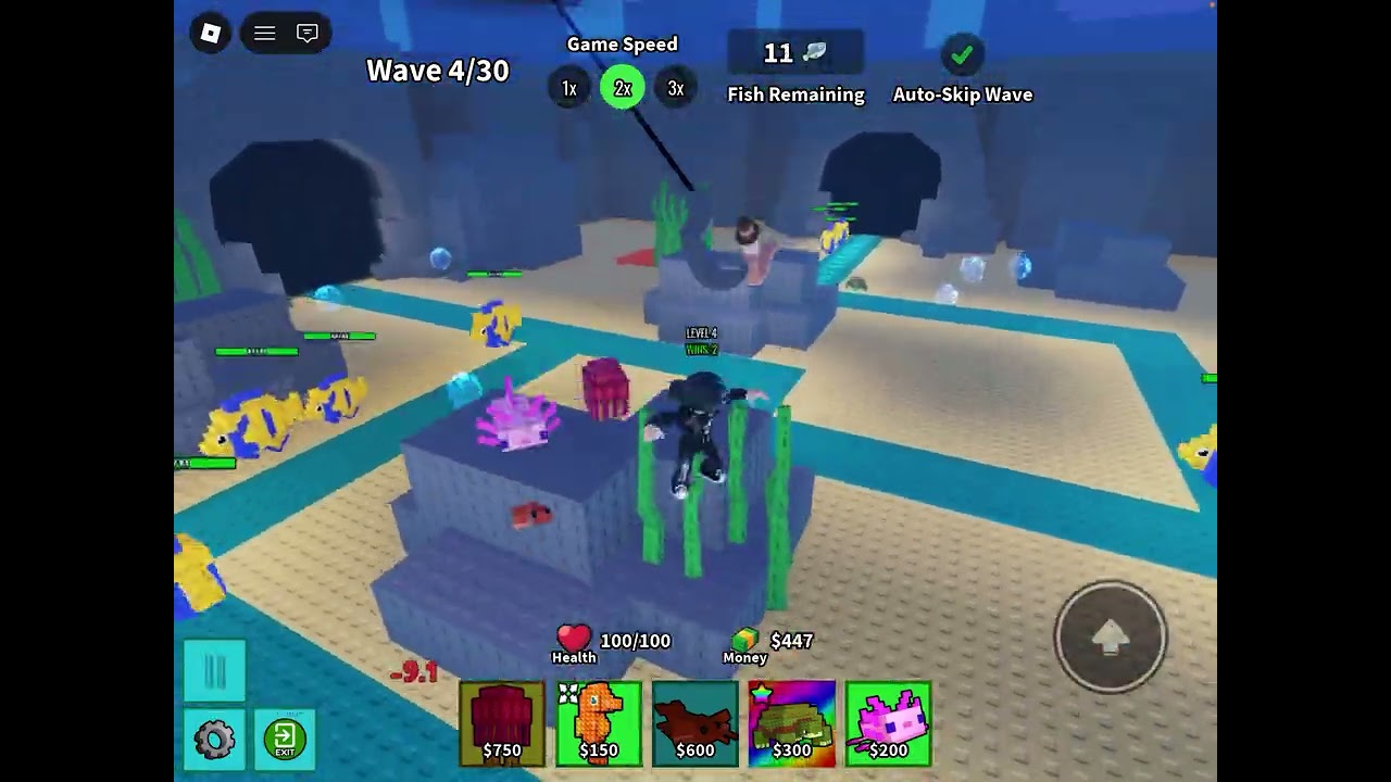 GARDEN TOWER DEFENSE VS FISH TOWER DEFENSE !!!!!