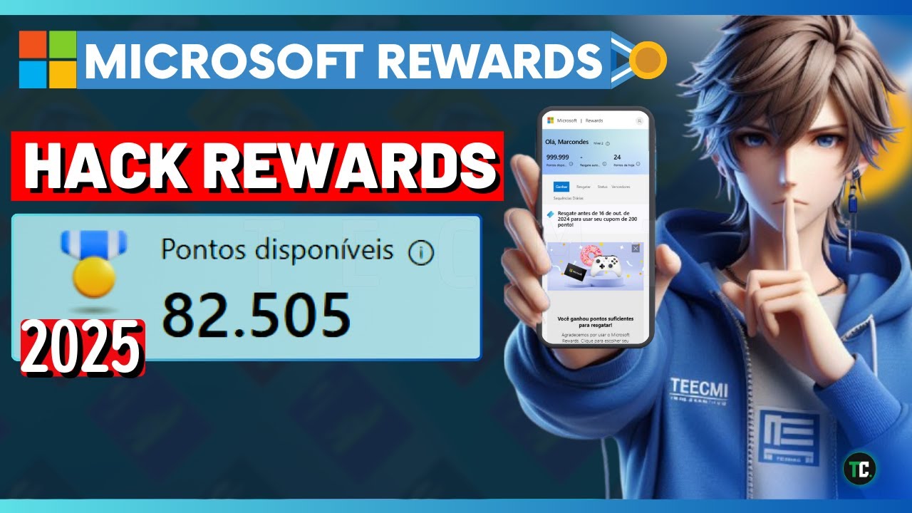 Hack de Pontos Microsoft Rewards - Ganhar muitos pontos r&aacute;pido