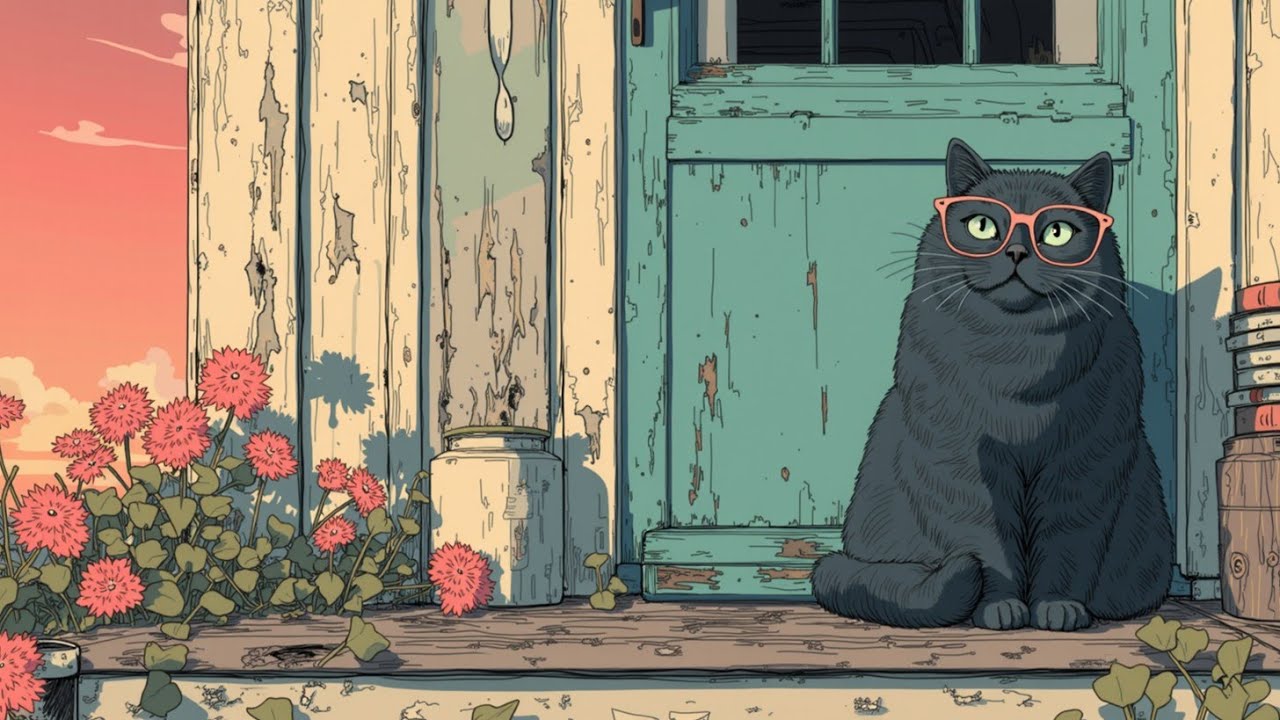 Lofi Hip Hop Study Beats & Focus 📚 Уютные расслабляющие вайбы с умным котом