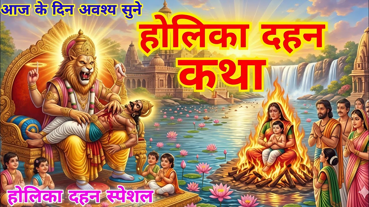 होलीका दहन कथा | भक्त प्रह्लाद की अटूट भक्ति और भगवान नरसिंह की अद्भुत कहानी | Holika Dahan Special