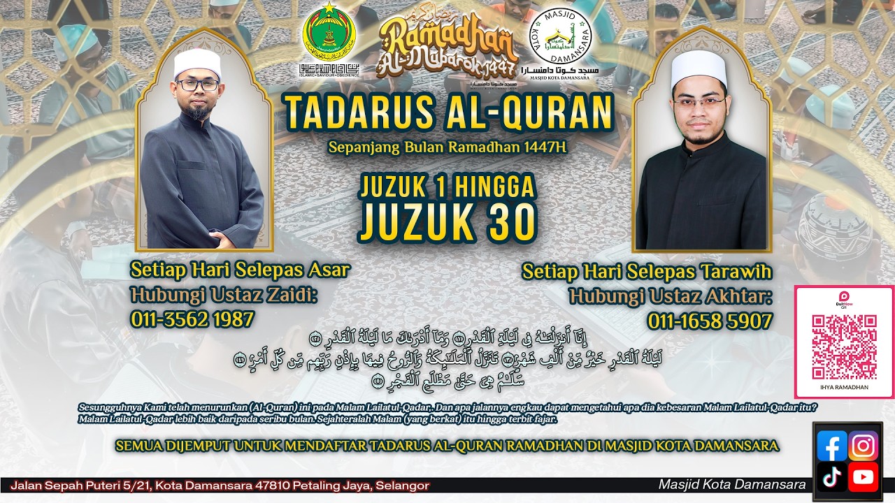 Siaran Langsung Kuliah Maghrib | Ustaz Arfah Bin Hosnani | 16-2-2026