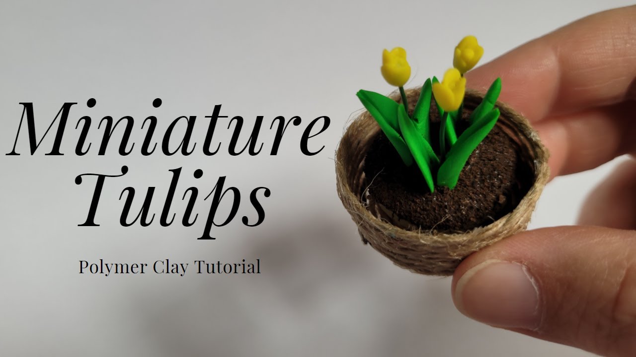 DIY Miniature Tulips | Polymer Clay Tutorial | Dollhouse