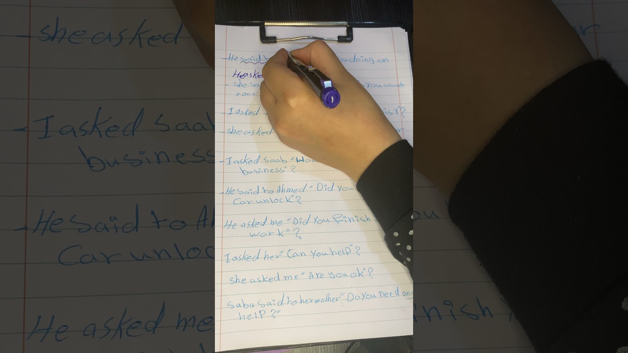 السادس الاعدادي اليونت الثالث/ الكلام الغير مباشر