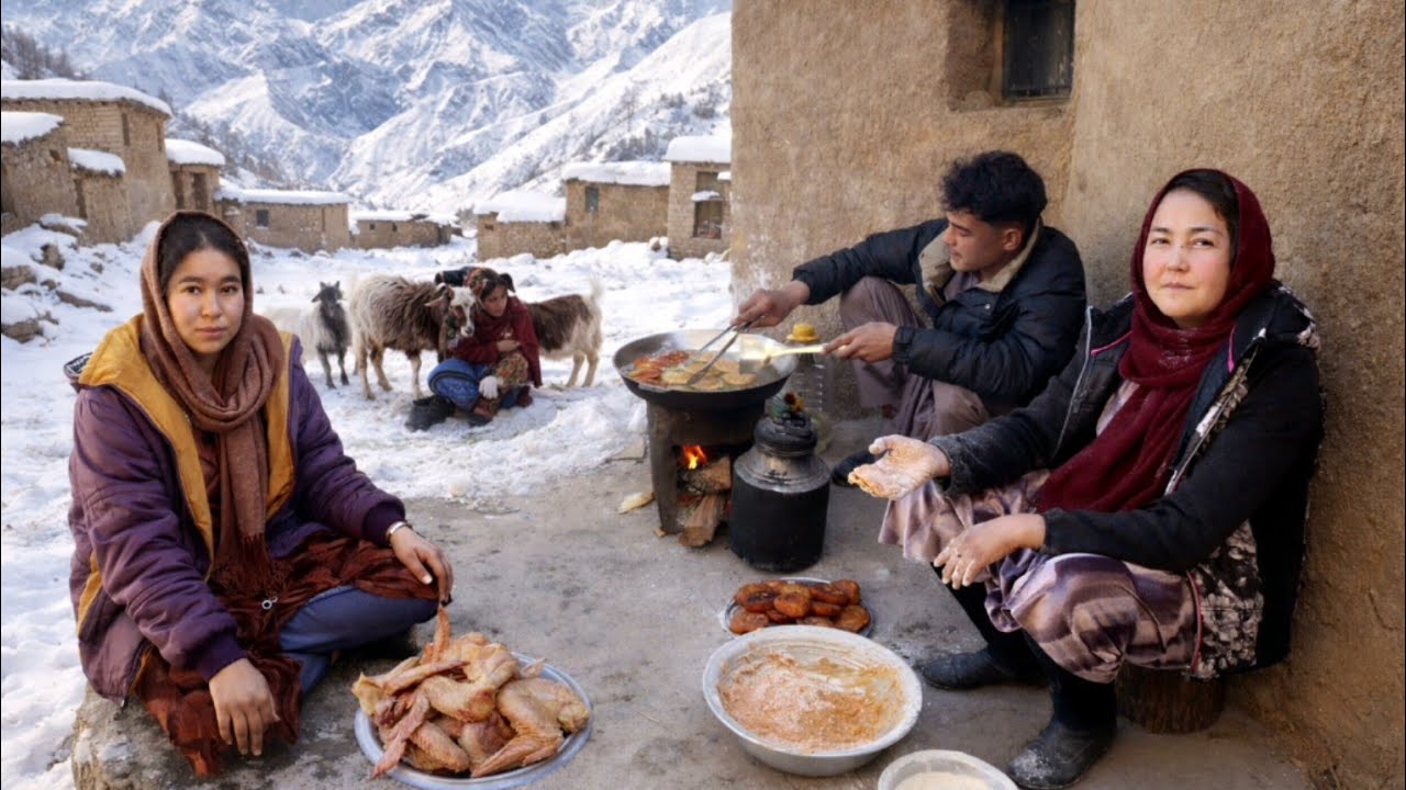 One Day of Real Life in Extreme Weather in a Remote Afghan Mountain Village | DailyRoutine life
