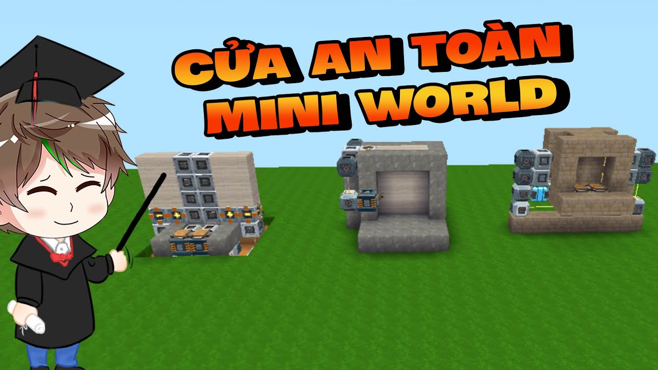(Mini World: CREATA)Hướng dẫn chế tạo của an toàn bằng đá điện | RACK AKITO