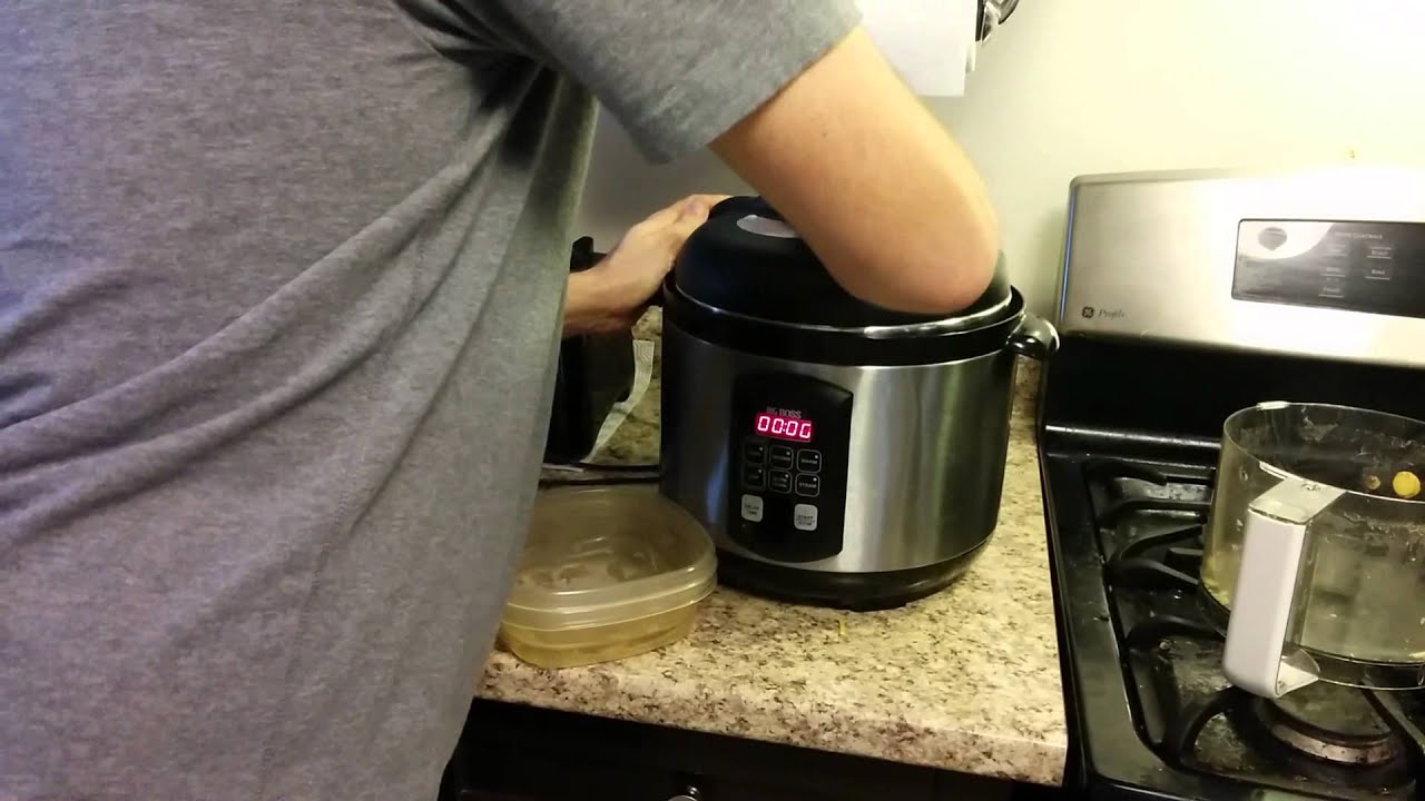 Ham and Cheesy potatos in the pressure cooker